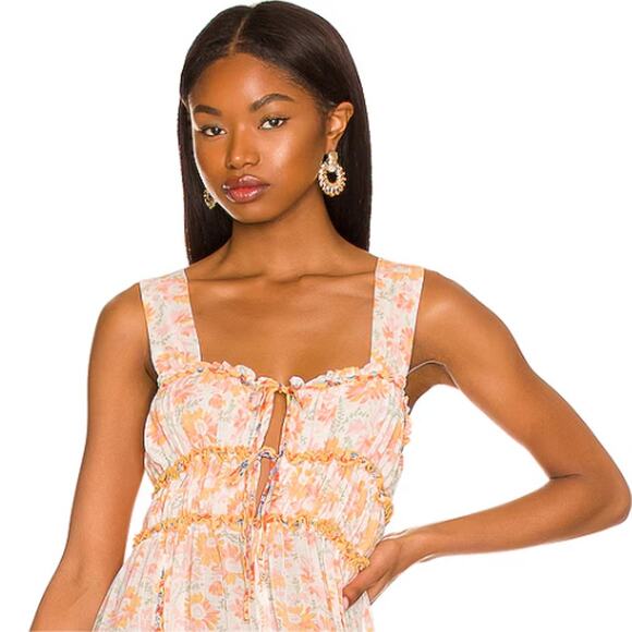 Charo Ruiz Ibiza Yara Maxi Dress in Warm Floral NWOT Size XS - Picture 2 of 4